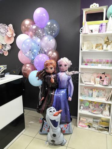 Композиция из гелиевых шаров Холодное сердце