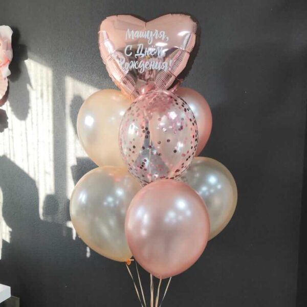Композиция из гелиевых шаров для девочки, девушки