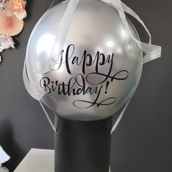 Баблобокс с шаром Хром и индивидуальной надписью