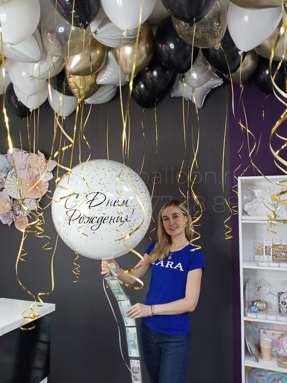 Баблобокс со стеклянным шаром-гигантом и индивидуальной надписью — изображение 2