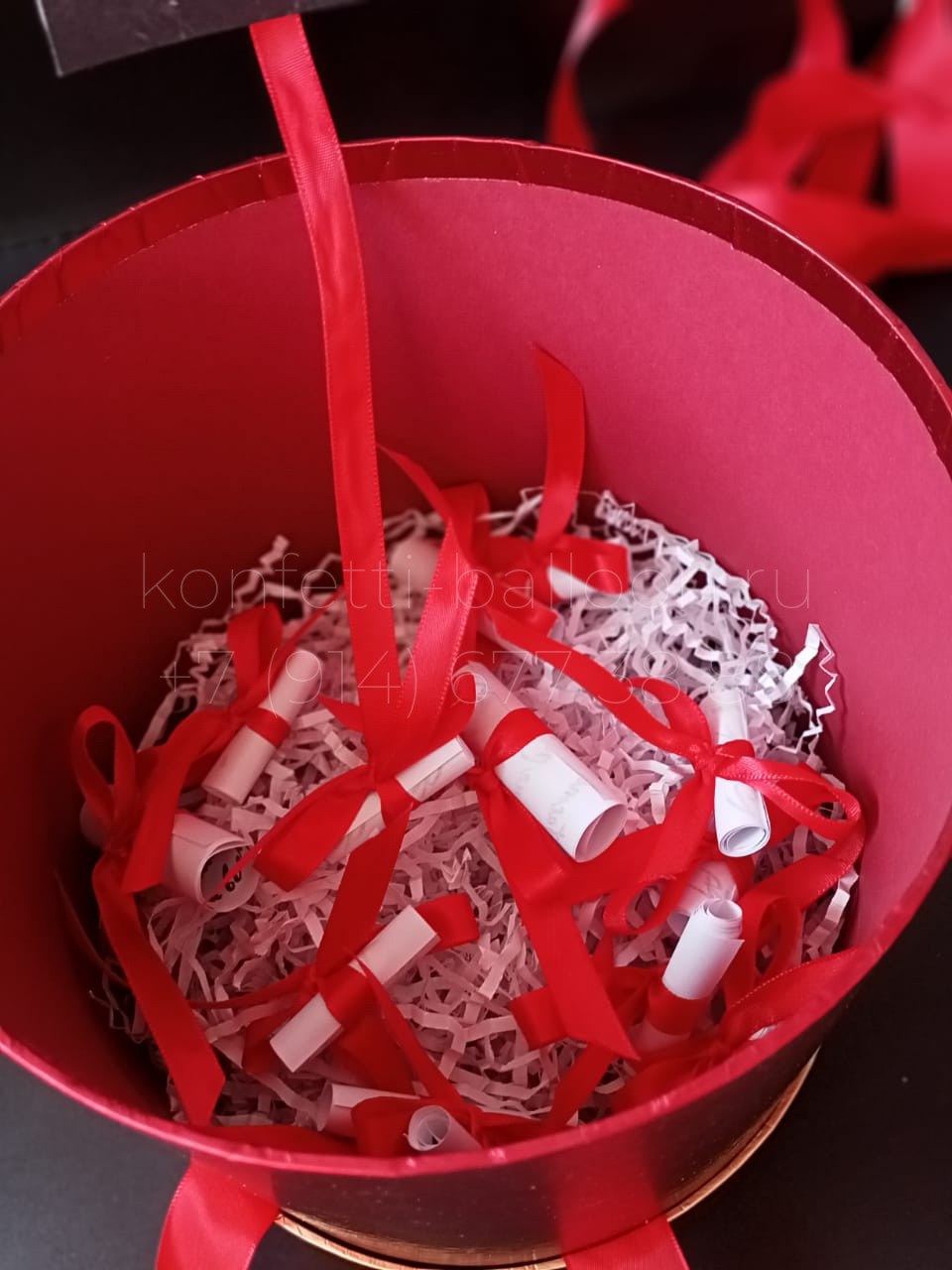 Бокс с большим фольгированным шаром Сердце, индивидуальной надписью и фото — изображение 5