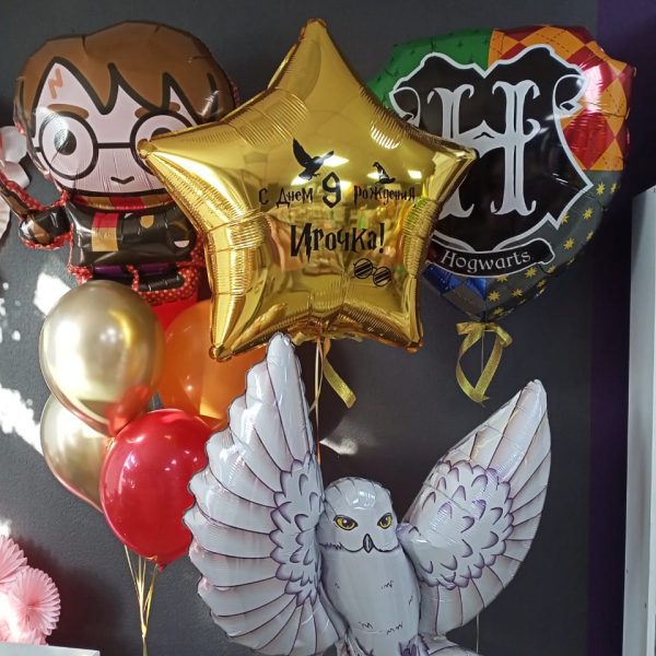 Композиция из гелиевых шаров Гарри Поттер
