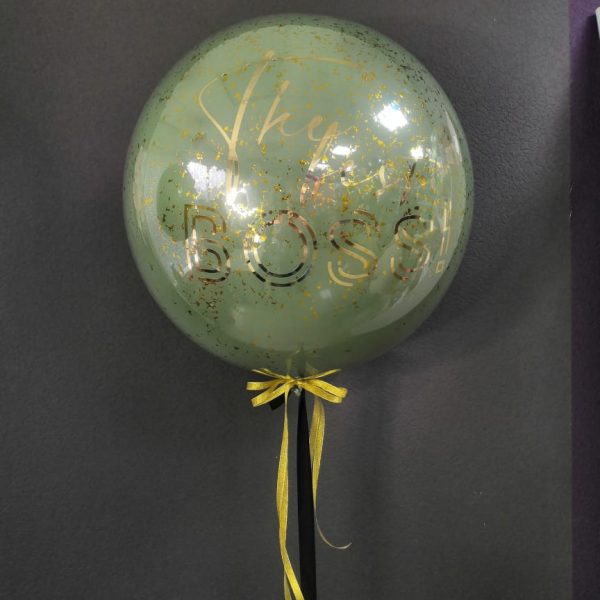 Шар-гигант со стеклянным эффектом и индивидуальной надписью