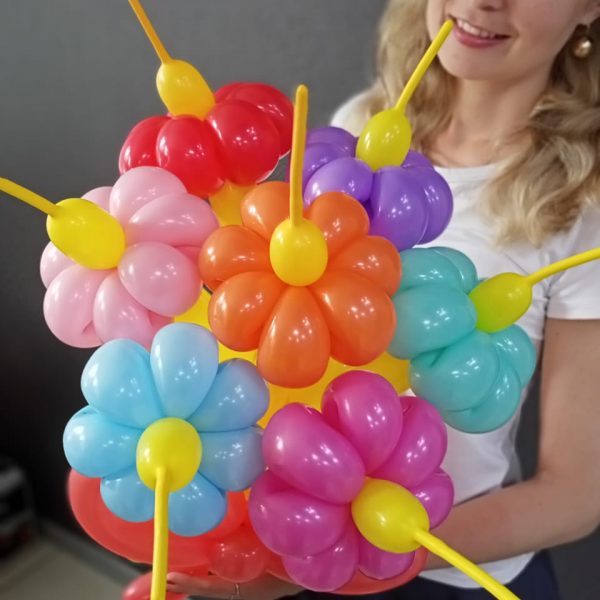 Букет ромашек из шаров для моделирования 7 шт