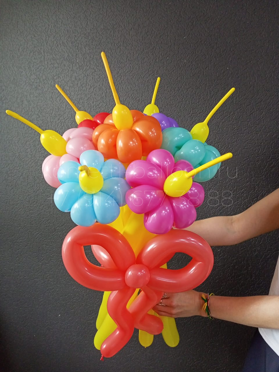 Букет ромашек из шаров для моделирования 7 шт — изображение 2