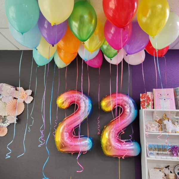 Композиция из гелиевых шаров для девушки