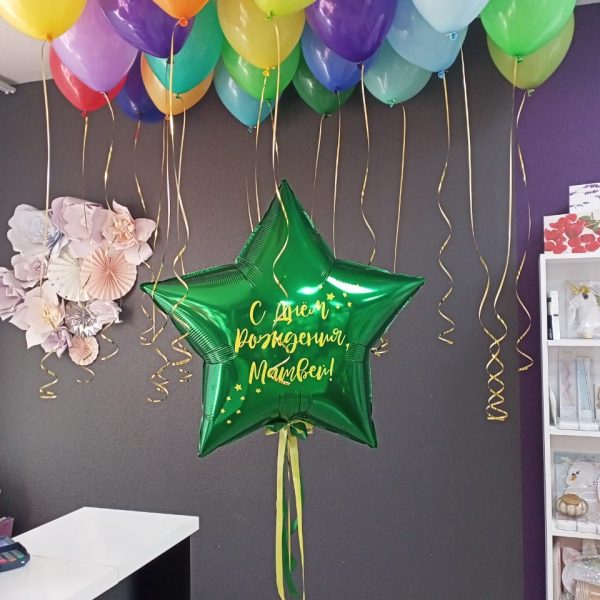 Композиция из гелиевых шаров для мальчика