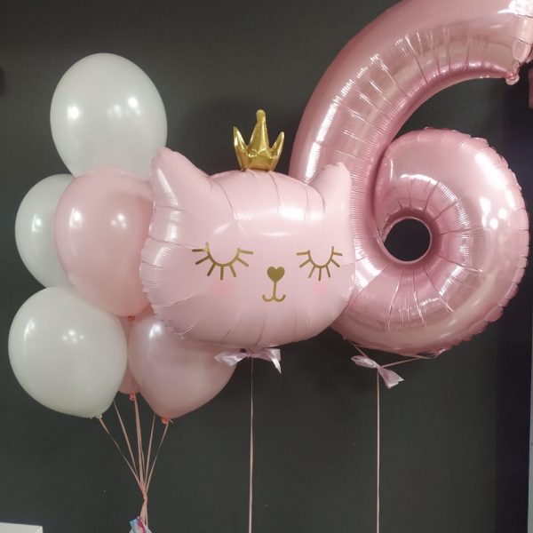 Композиция из гелиевых шаров для девочки, дочери