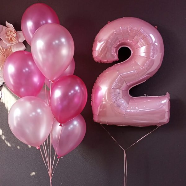 Композиция из гелиевых шаров для девочки, дочери