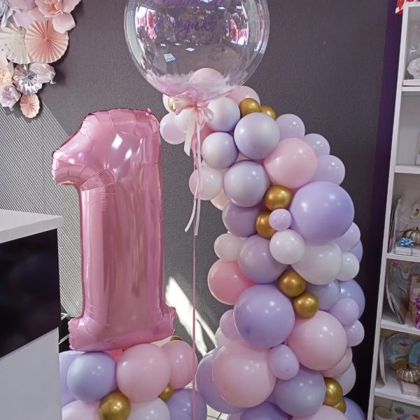 Напольная композиция полуарка на 1 годик