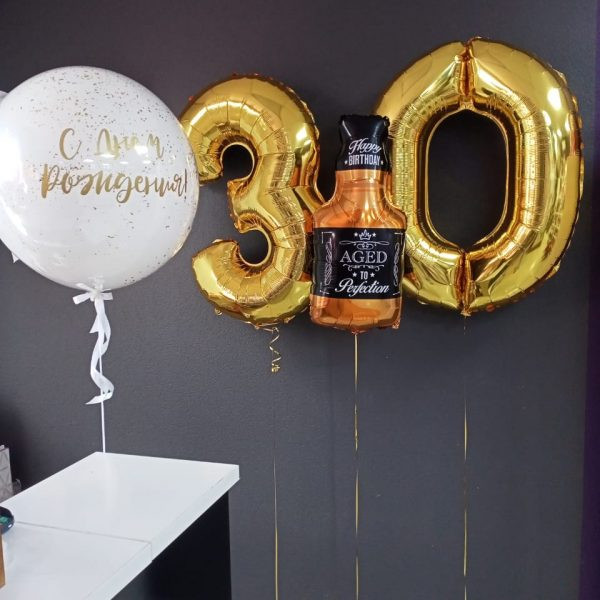 Композиция из гелиевых шаров для мужчины, папы