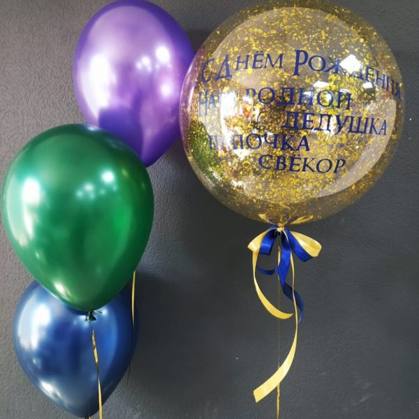 Композиция из гелиевых шаров для мужчины, папы