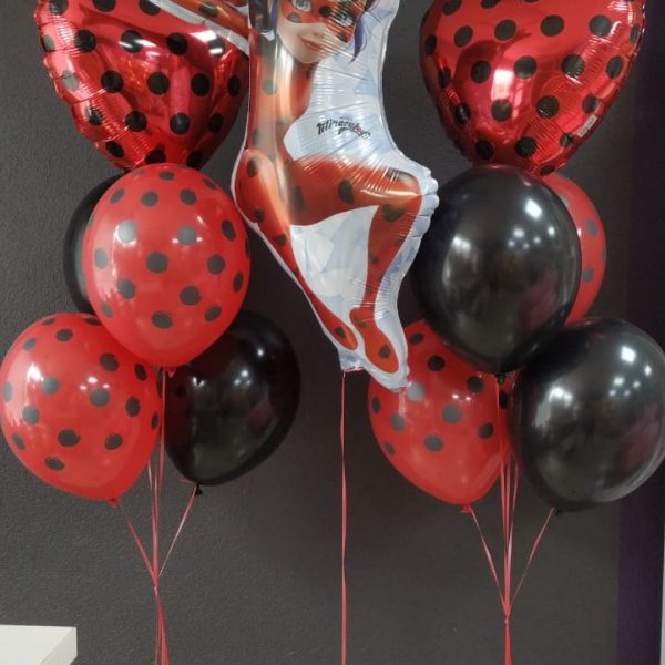 Композиция из гелиевых шаров Леди Баг