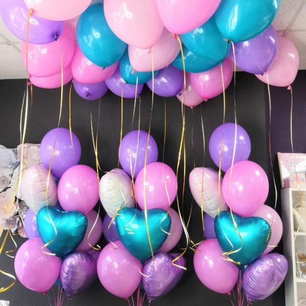 Композиция из гелиевых шаров для девочки, девушки