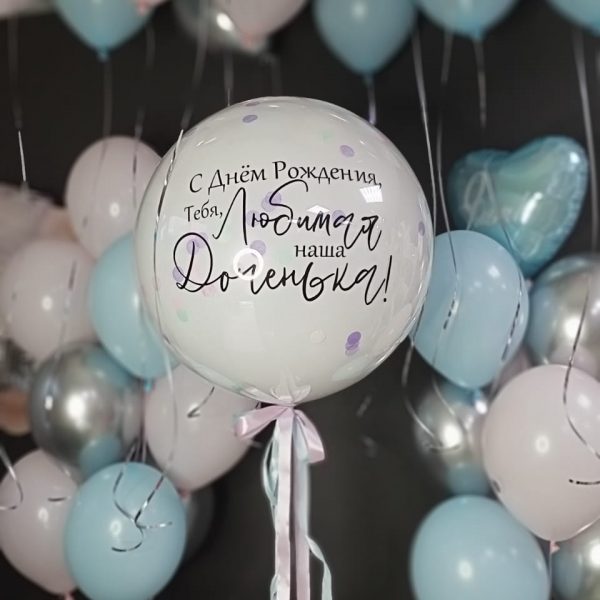 Композиция из гелиевых шаров для девочки, девушки