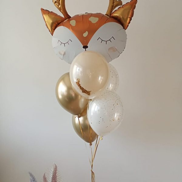 Композиция из гелиевых шаров с Оленёнком