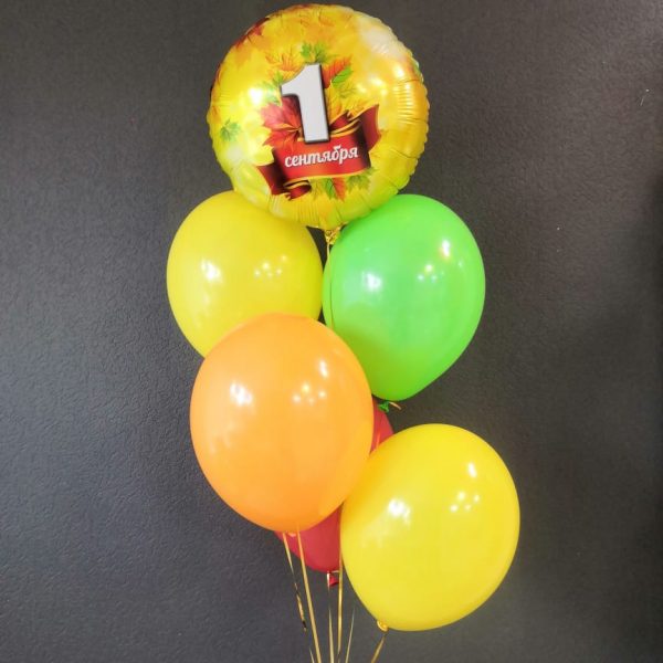 Композиция из гелиевых шаров на 1 сентября День Знаний