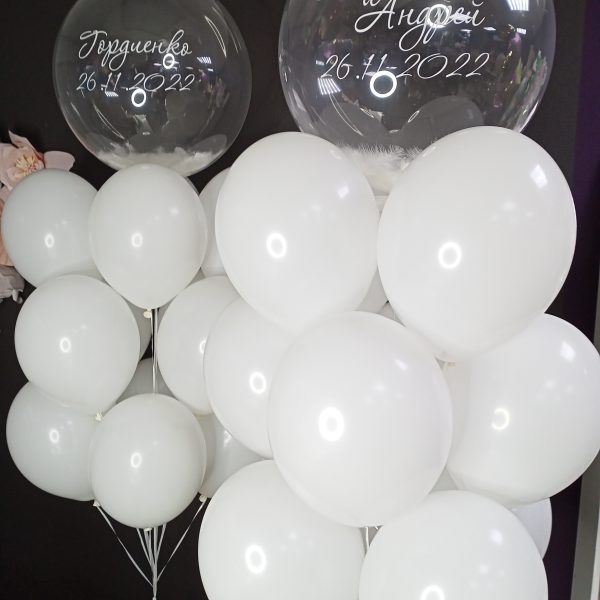 Композиция из гелиевых шаров на свадьбу