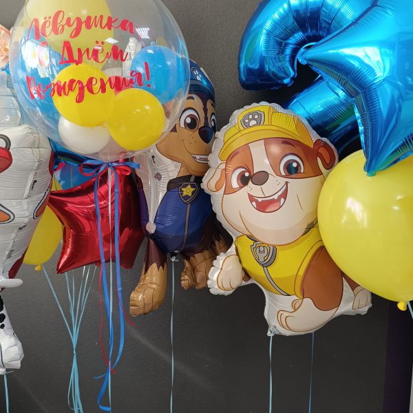 Композиция из гелиевых шаров Щенячий Патруль