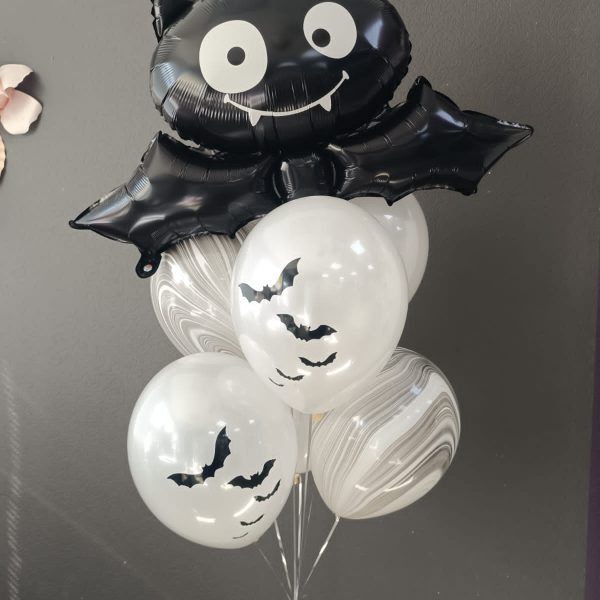 Композиция из гелиевых шаров с мышкой на Хэллоуин