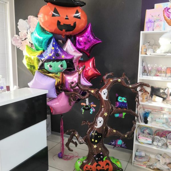 Композиция из гелиевых шаров на Хэллоуин Hаlloween