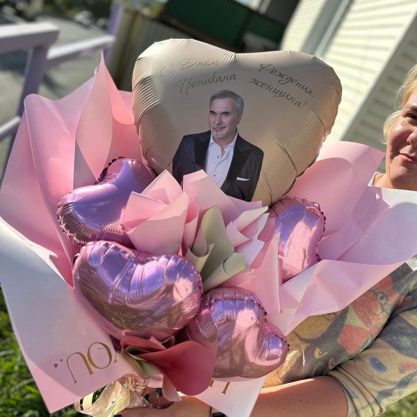 Крафтовый букет креативный с Валерием Меладзе