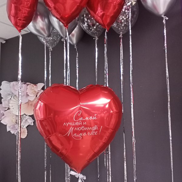 Композиция из гелиевых шаров для мамы