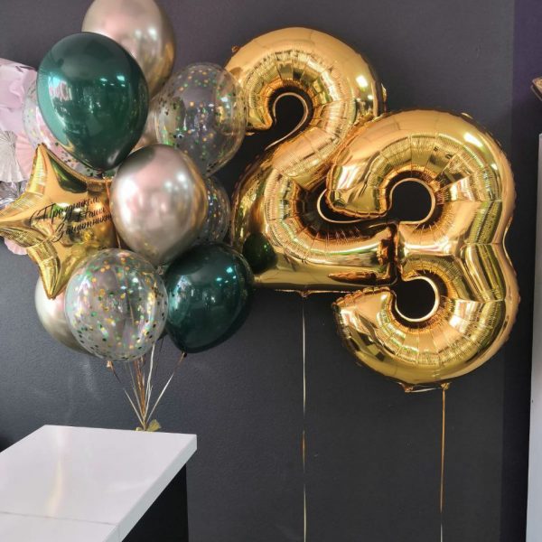 Композиция из гелиевых шаров С 23 февраля!