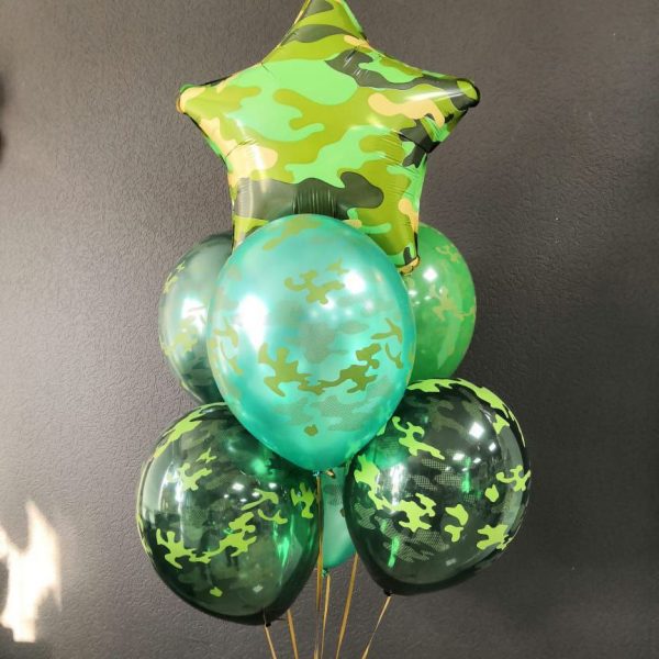 Композиция из гелиевых шаров С 23 Февраля