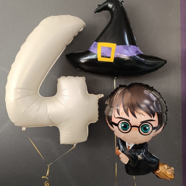 Композиция из гелиевых шаров Гарри Поттер на 4 года