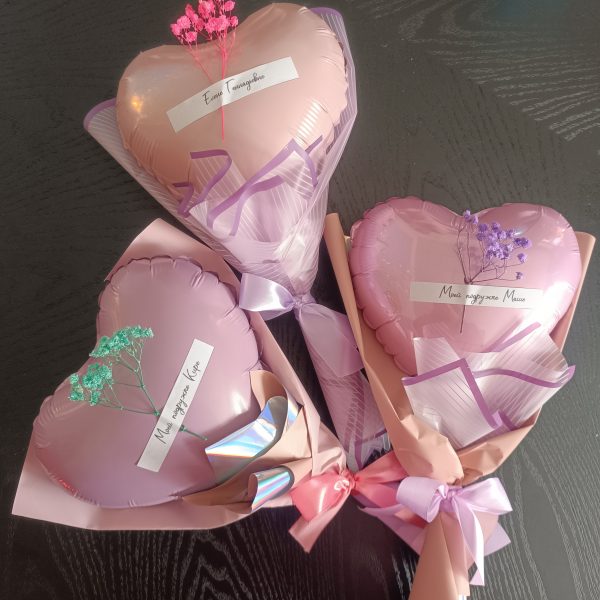 Мини букет с мини сердцем