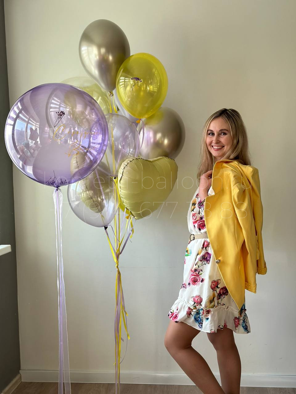 Композиция из гелиевых шаров на 8 марта — изображение 3