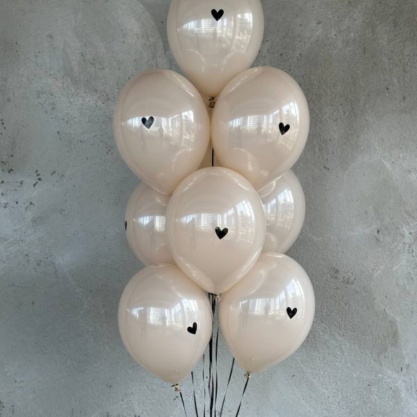 Композиция из 10 гелиевых латексных шаров