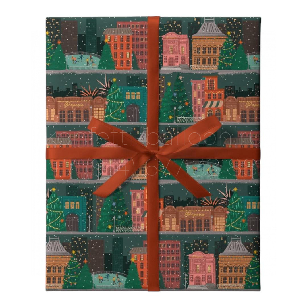 Упаковочная бумага Новогодний город PAPERIE