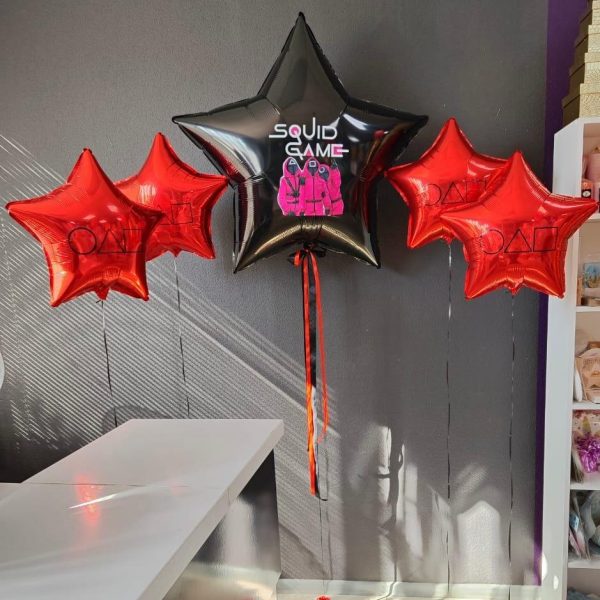 Композиция из гелиевых шаров игра в кальмара