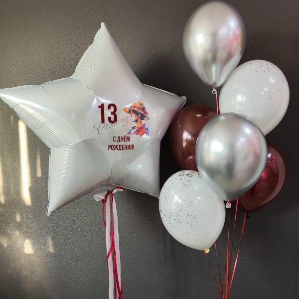 Композиция из гелиевых шаров Аниме на 13 лет