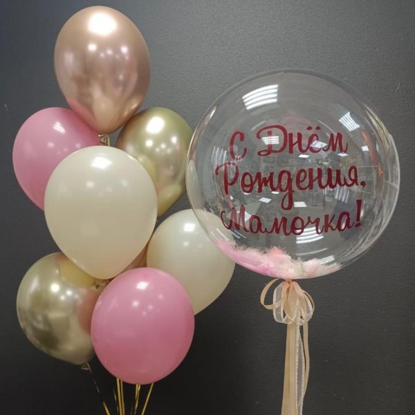 Композиция из гелиевых шаров для мамы