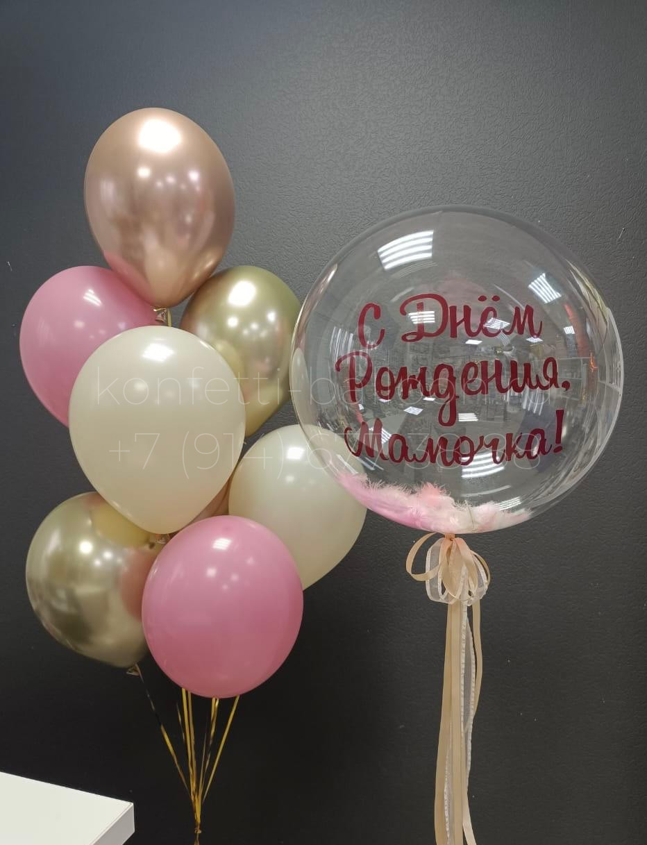 Композиция из гелиевых шаров для мамы