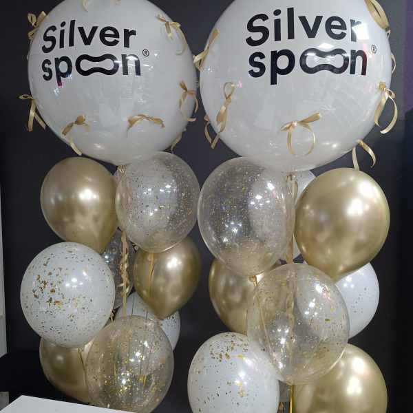 Композиция из гелиевых шаров с вашим логотипом