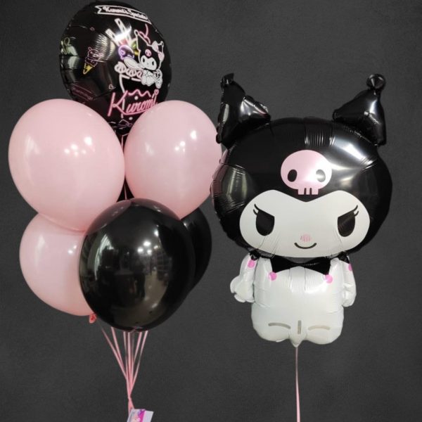 Композиция из гелиевых шаров в стиле Куроми для девочки