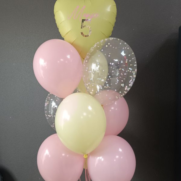 Композиция из гелиевых шаров для девочки на 5 лет