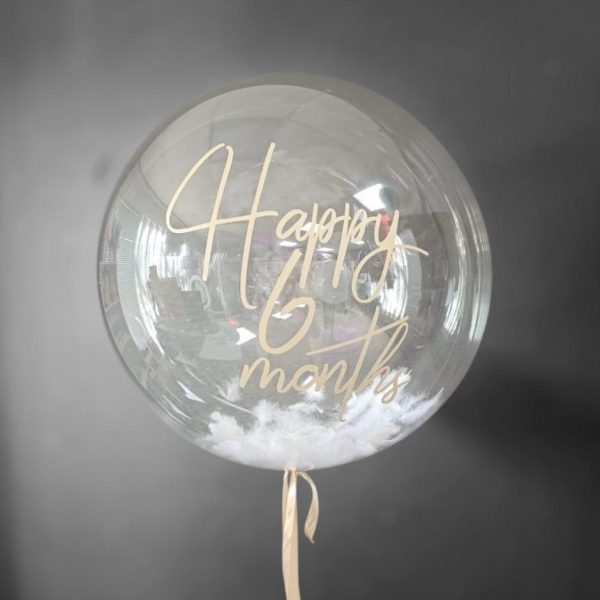 Шар Bubbles с индивидуальной надписью на 6 месяцев