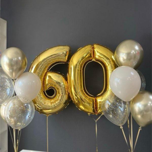 Композиция из гелиевых шаров на 60 лет универсальная