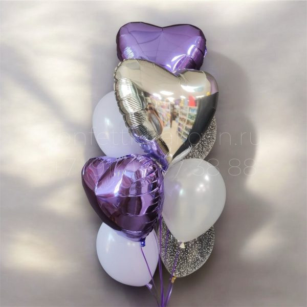 Композиция из гелиевых шаров для девушки