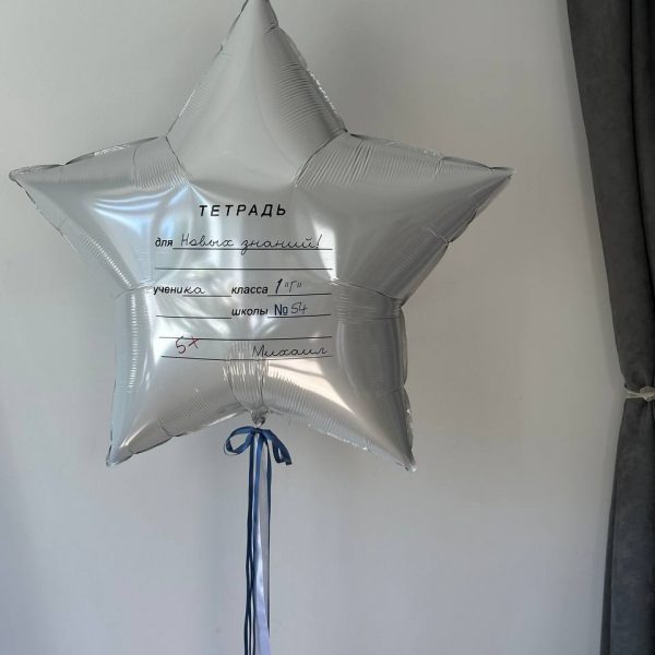 Звезда гигант фольгированная тетрадь на 1 сентября