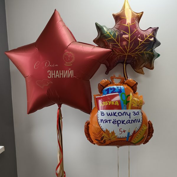 Композиция из гелиевых фольгированных шаров 1 сентября