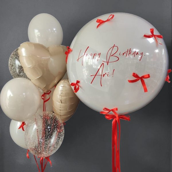 Композиция из гелиевых шаров для девочки, девушки