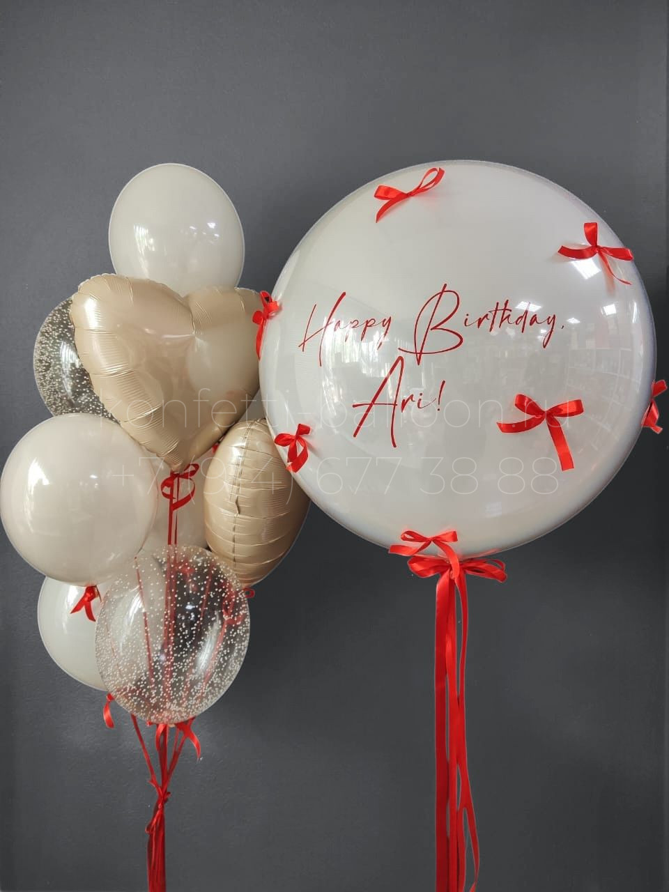 Композиция из гелиевых шаров для девочки, девушки