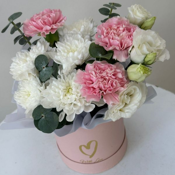 Мини бокс с миксом цветов в коробочке