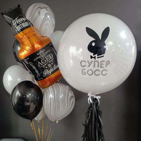 Композиция из гелиевых шаров для руководителя